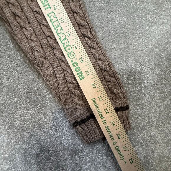Vintage GAP Cable Knit Sweater Wool Blend Brown XXL Hong Kong Fishermancore Y2K - Picture 11 of 11